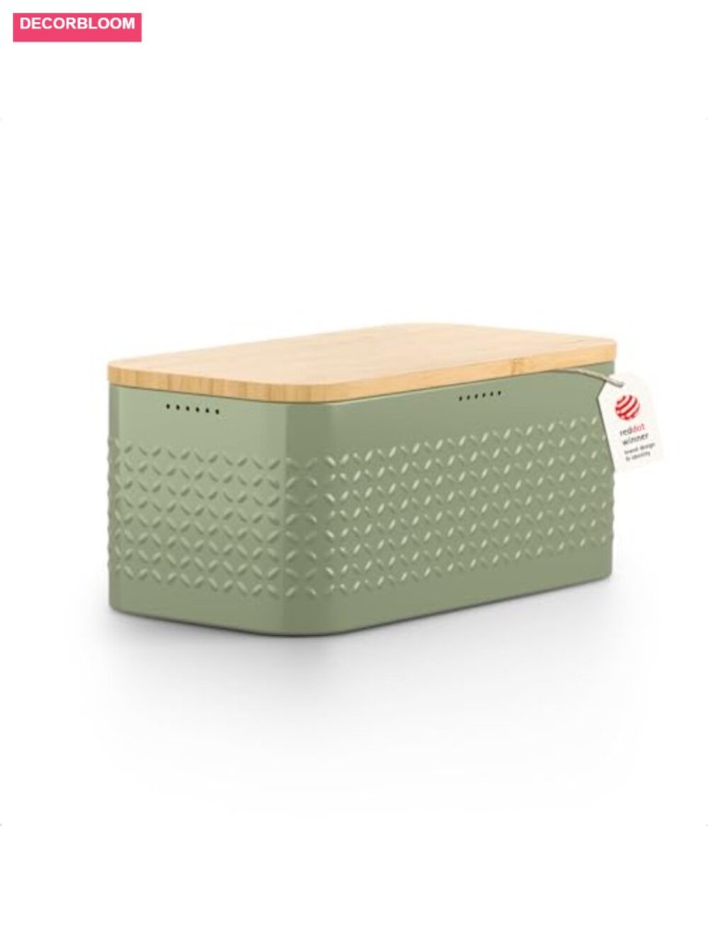 Stainless Steel Bread Box Bamboo Cutting Board Lid Kitchen Storage